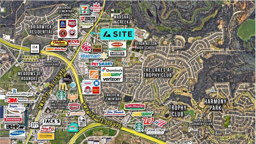 1550 N Highway 377, Roanoke, TX à louer - Aérien - Image 2 de 2