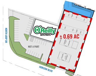 Plus de détails pour 615 Horizon Blvd, Socorro, TX - Terrain à louer