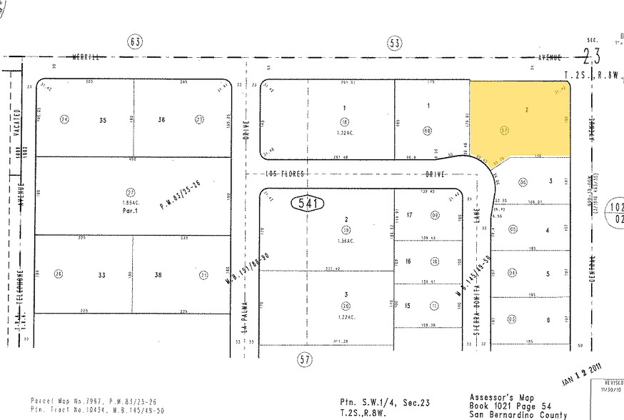 5260 Las Flores Dr, Chino, CA for lease - Plat Map - Image 2 of 3