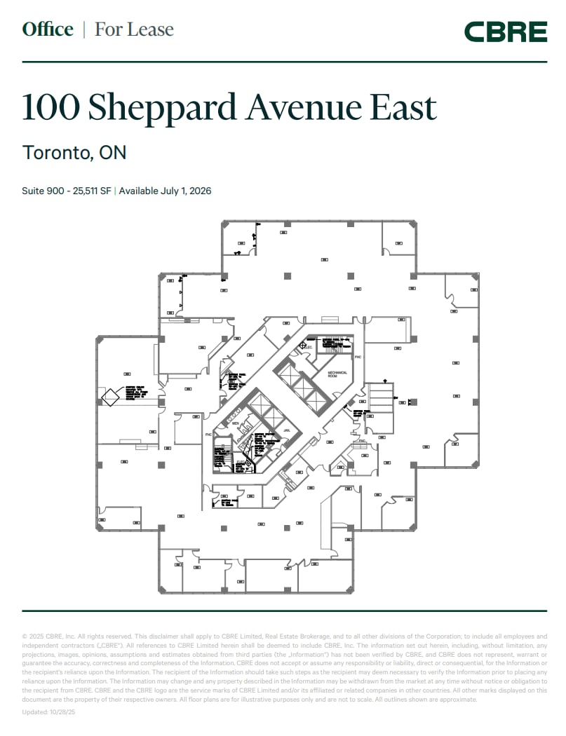 100 Sheppard Ave E, Toronto, ON for lease Floor Plan- Image 1 of 1