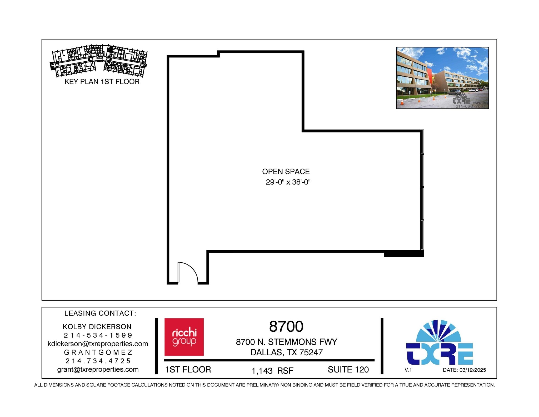 8700 N Stemmons Fwy, Dallas, TX for lease Floor Plan- Image 1 of 1