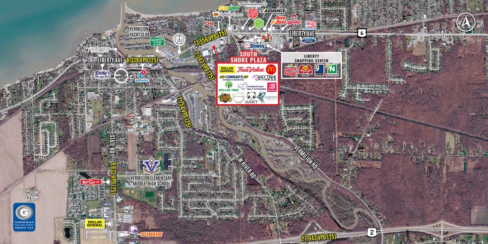 4705-4813 Liberty Ave, Vermilion, OH for lease - Aerial - Image 2 of 3