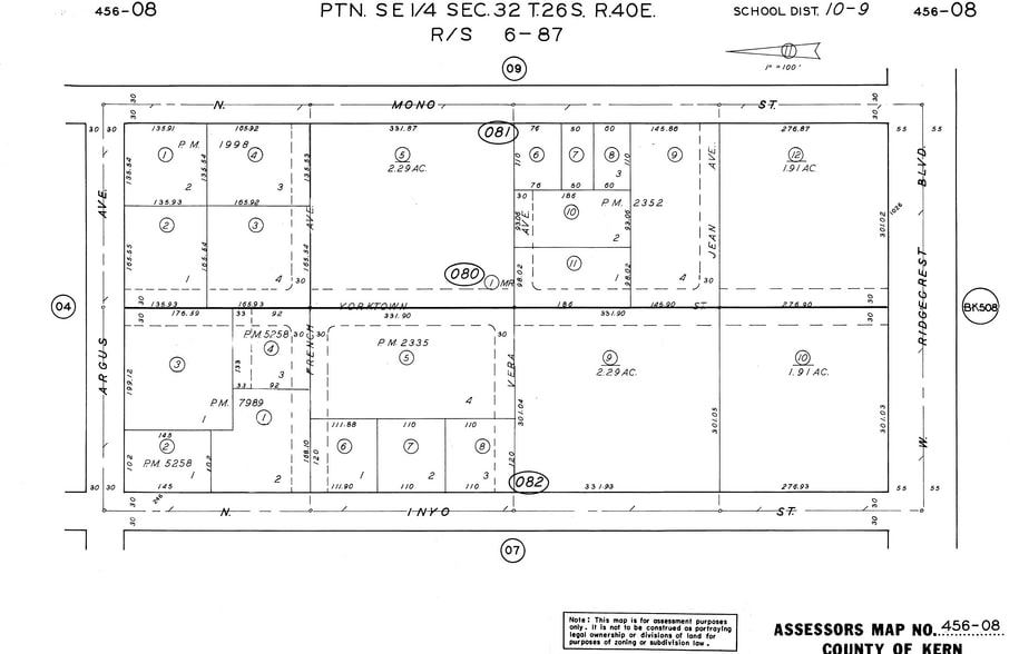1080 Ridgecrest Boulevard, Ridgecrest, CA for sale - Plat Map - Image 2 of 2