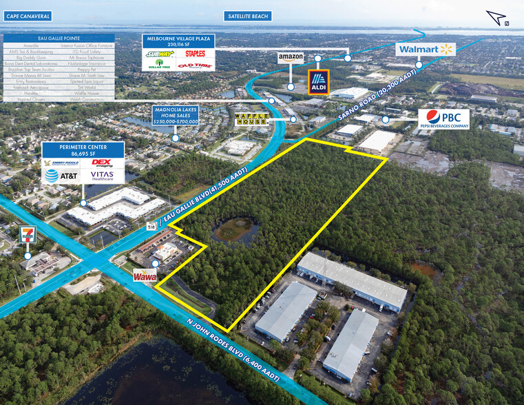 Eau Gallie & John Rodes Blvd, Melbourne, FL for sale - Aerial - Image 1 of 1