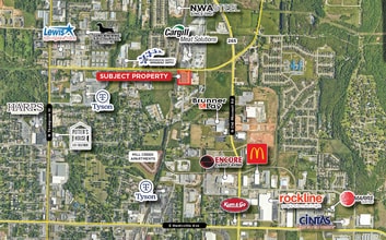 659 E Randall Wobbe Ln, Springdale, AR - Aérien Vue de la carte