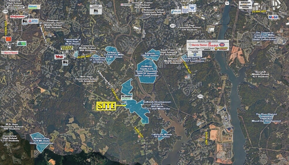 S New Hope Rd, Belmont, NC for lease - Aerial - Image 2 of 4