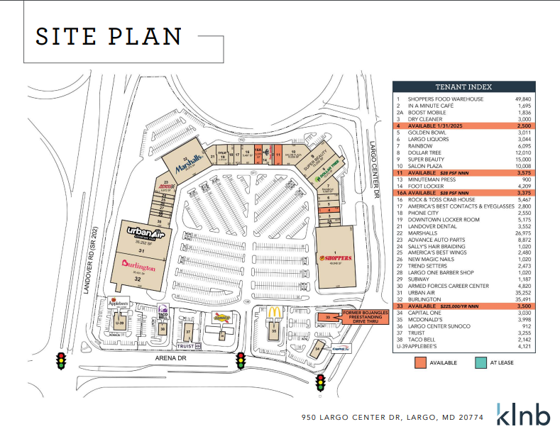 950 Largo Center Dr, Upper Marlboro, MD for lease Site Plan- Image 1 of 3