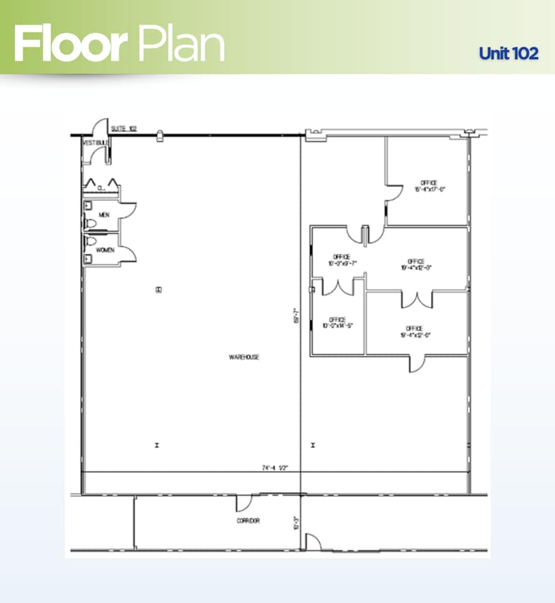100-112 Terrace Dr, Mundelein, IL for lease Floor Plan- Image 1 of 1