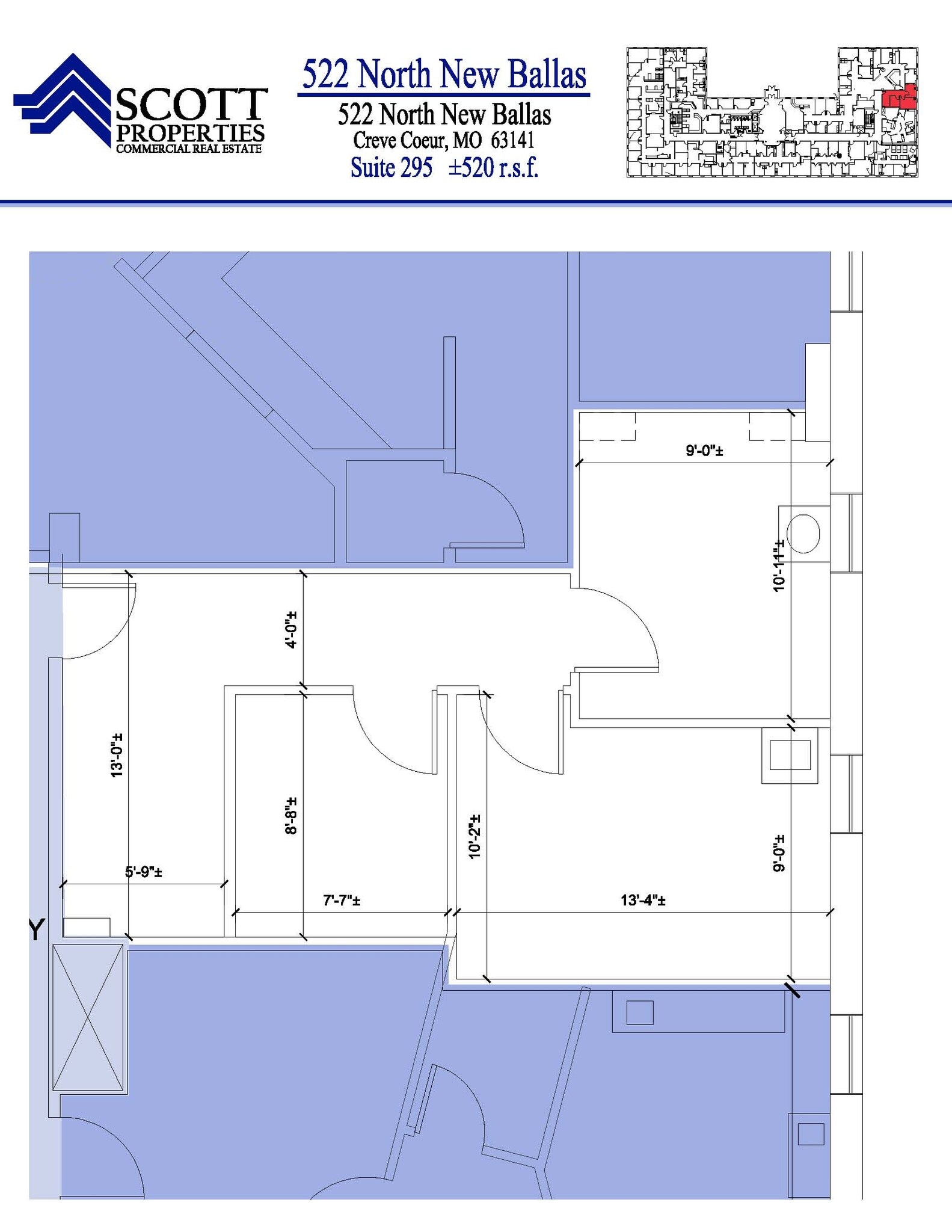522 N New Ballas Rd, Creve Coeur, MO for lease Interior Photo- Image 1 of 1