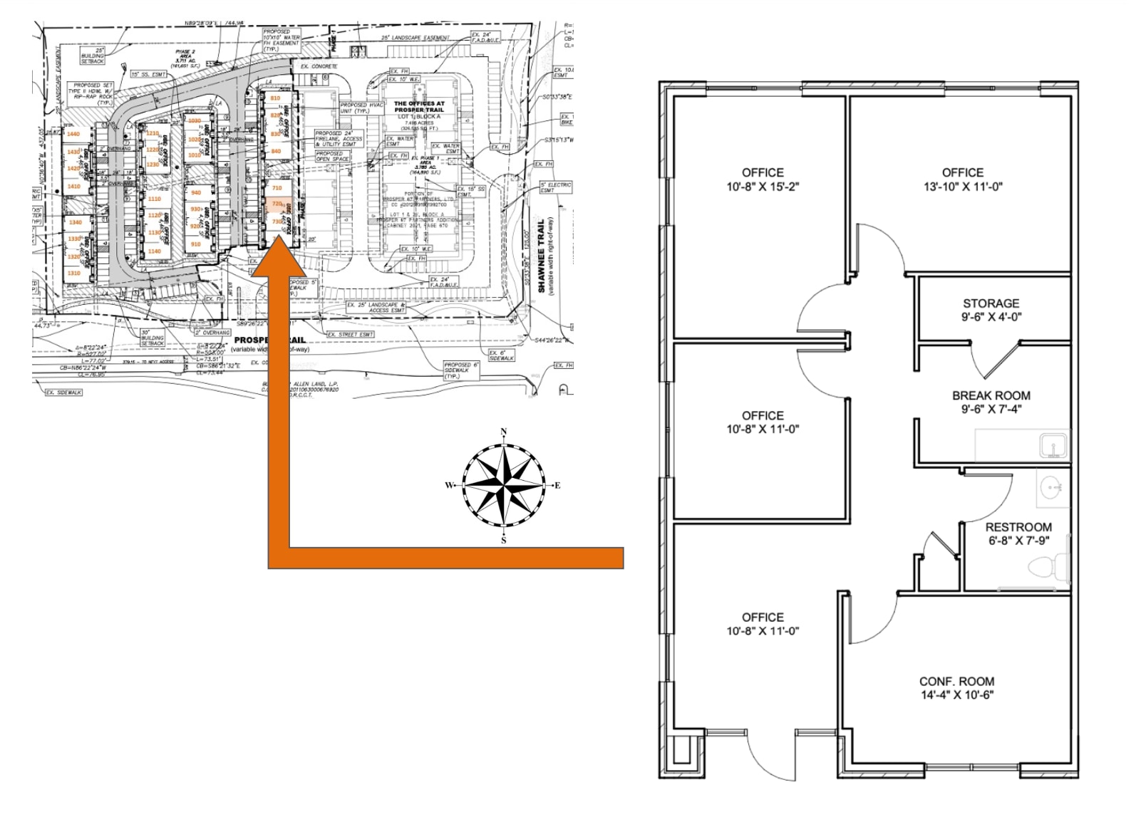 1630 W Prosper Trl, Prosper, TX for lease Floor Plan- Image 1 of 7