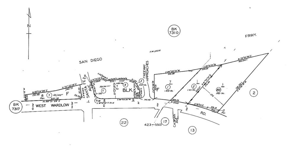 1515-1525 W Wardlow Rd, Long Beach, CA à louer - Plan cadastral - Image 2 de 2