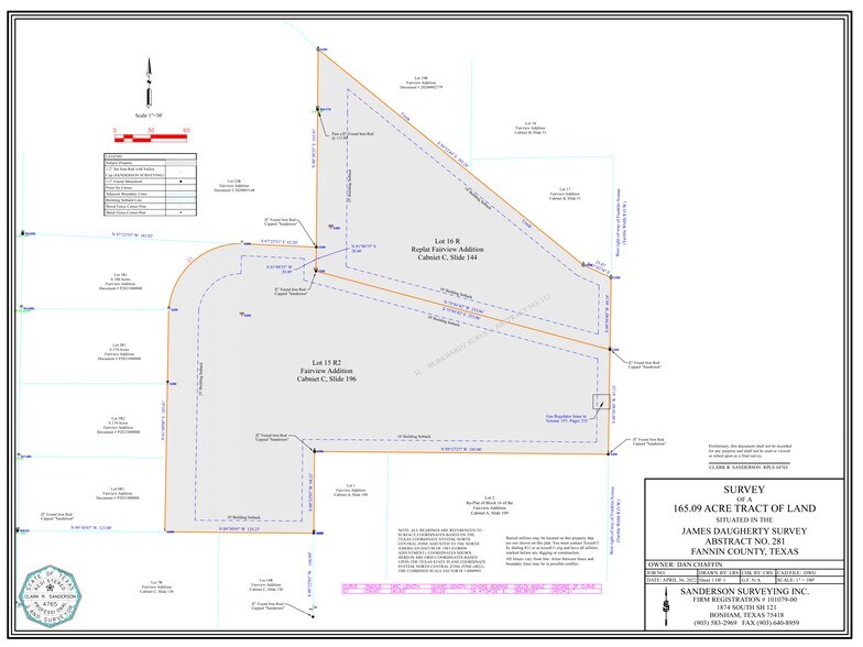 1525 Franklin st, Bonham, TX à vendre - Plan de site - Image 2 de 2