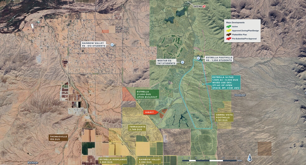 SWC Mountain Vista & Willis Rd, Goodyear, AZ for lease - Aerial - Image 3 of 3