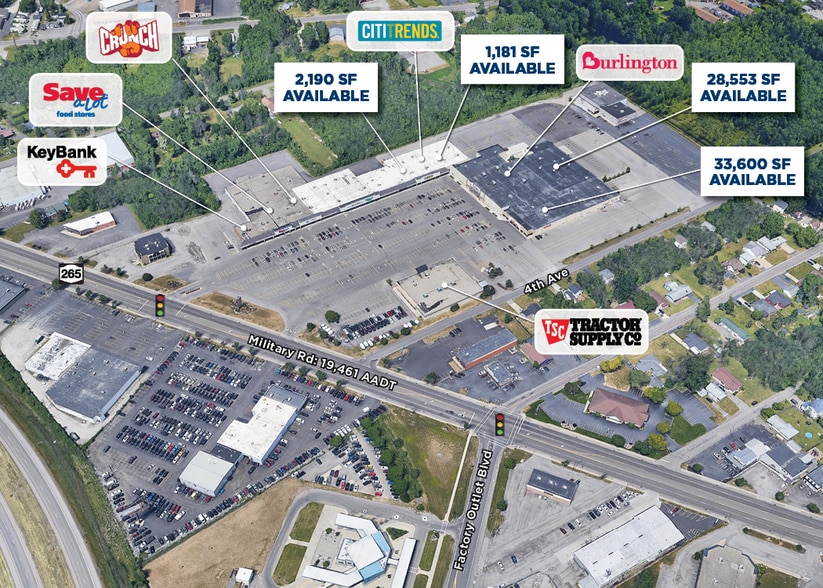 2409-2429 Military Rd, Niagara Falls, NY à louer - Aérien - Image 2 de 7