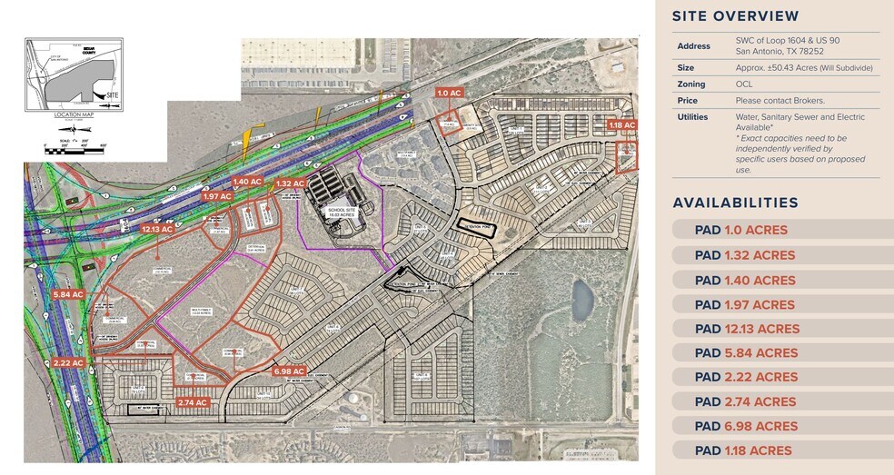 SWC of Loop 1604 & US 90, San Antonio, TX à vendre - Plan de site - Image 2 de 5