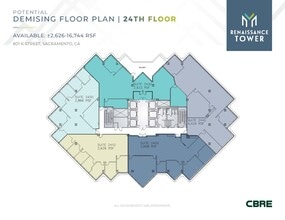 801 K St, Sacramento, CA à louer Plan d’étage- Image 2 de 2
