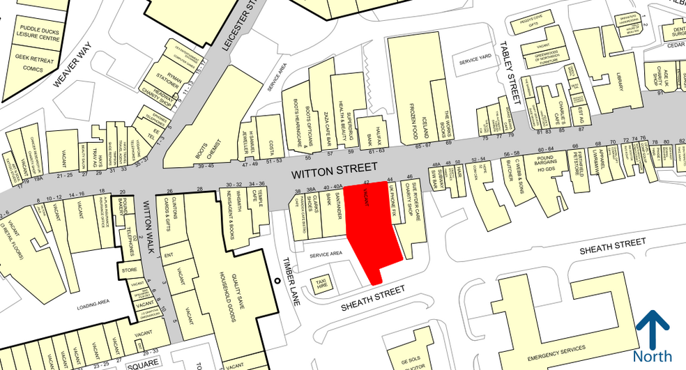 42 Witton St, Northwich à louer - Goad Map - Image 2 de 2