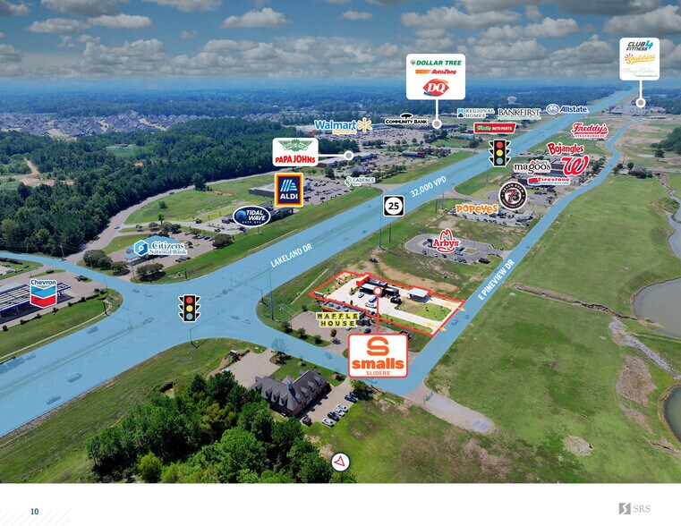 109 Pineview Dr, Flowood, MS à vendre - Aérien - Image 2 de 5