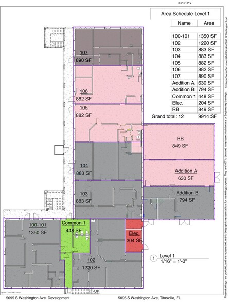 5095 S Washington Ave, Titusville, FL à louer - Plan d’étage - Image 2 de 3