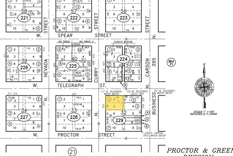 111 W Telegraph St, Carson City, NV à louer - Plan cadastral - Image 3 de 3