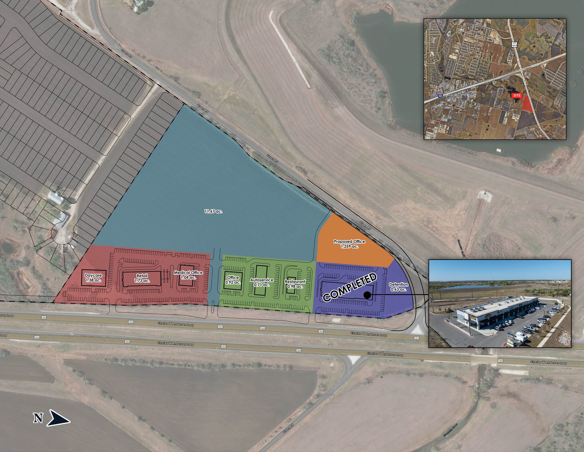 3065 E Loop & Green Rd, Converse, TX for lease Aerial- Image 1 of 7