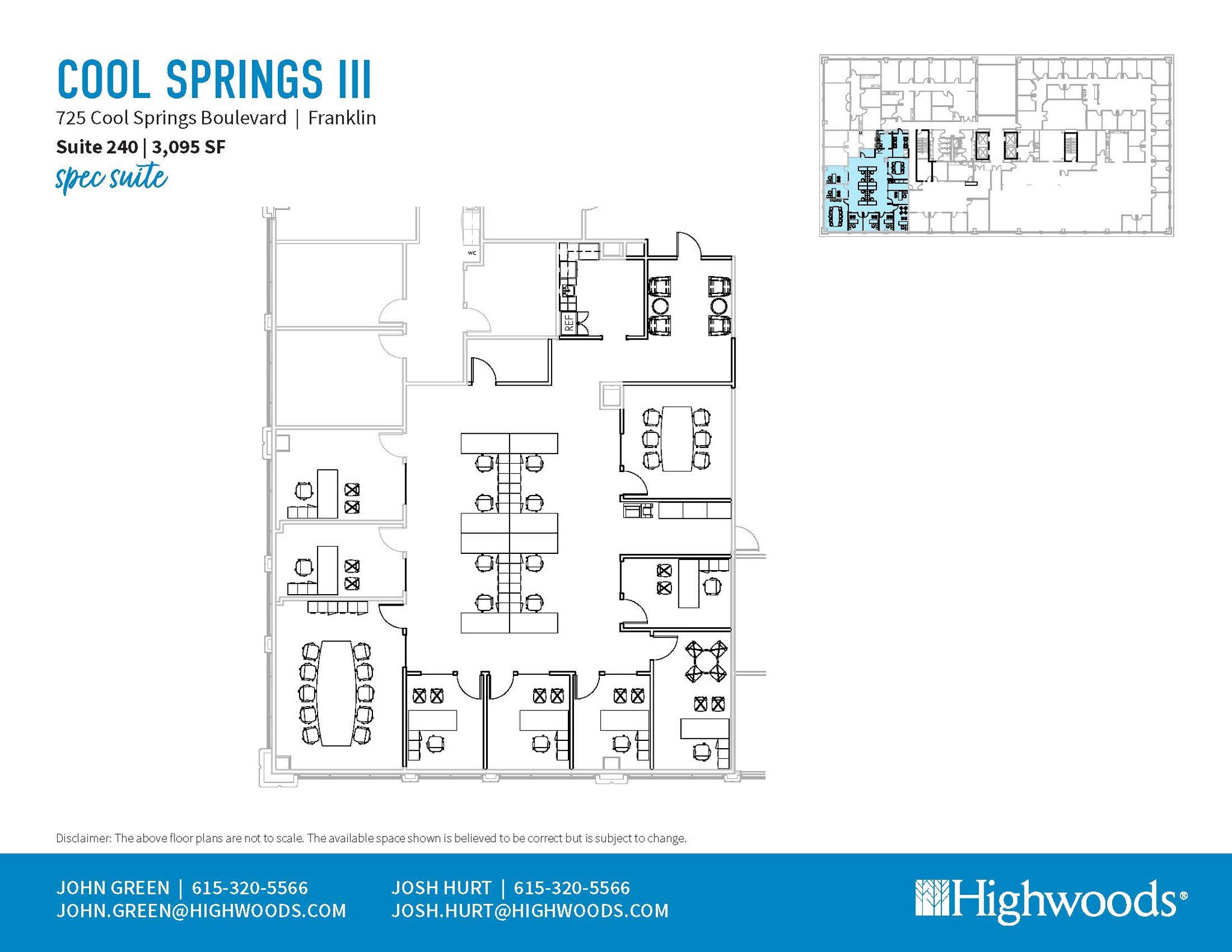 725 Cool Springs Blvd, Franklin, TN à louer Plan d’étage- Image 1 de 1