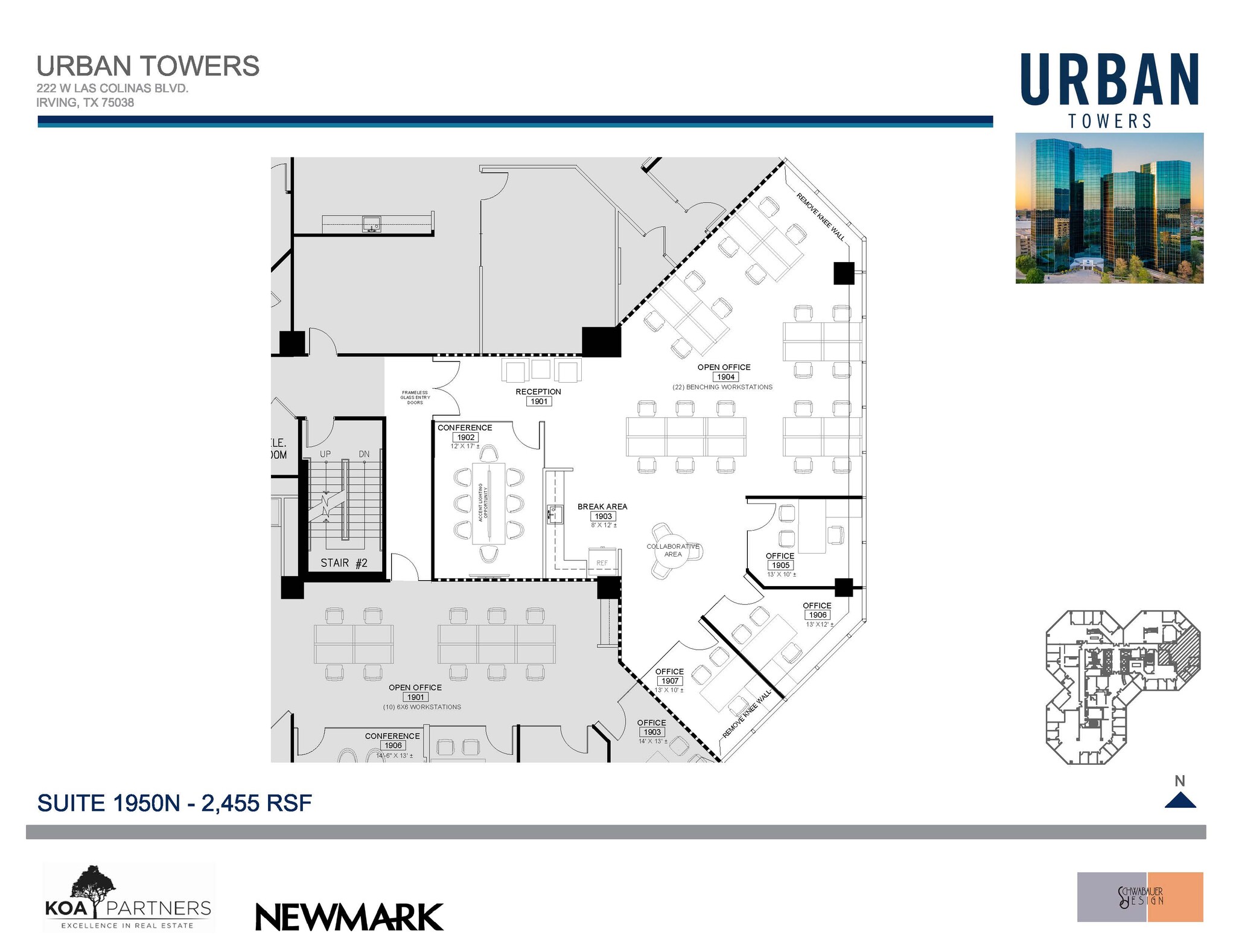 222 W Las Colinas Blvd, Irving, TX à louer Plan d’étage- Image 1 de 1