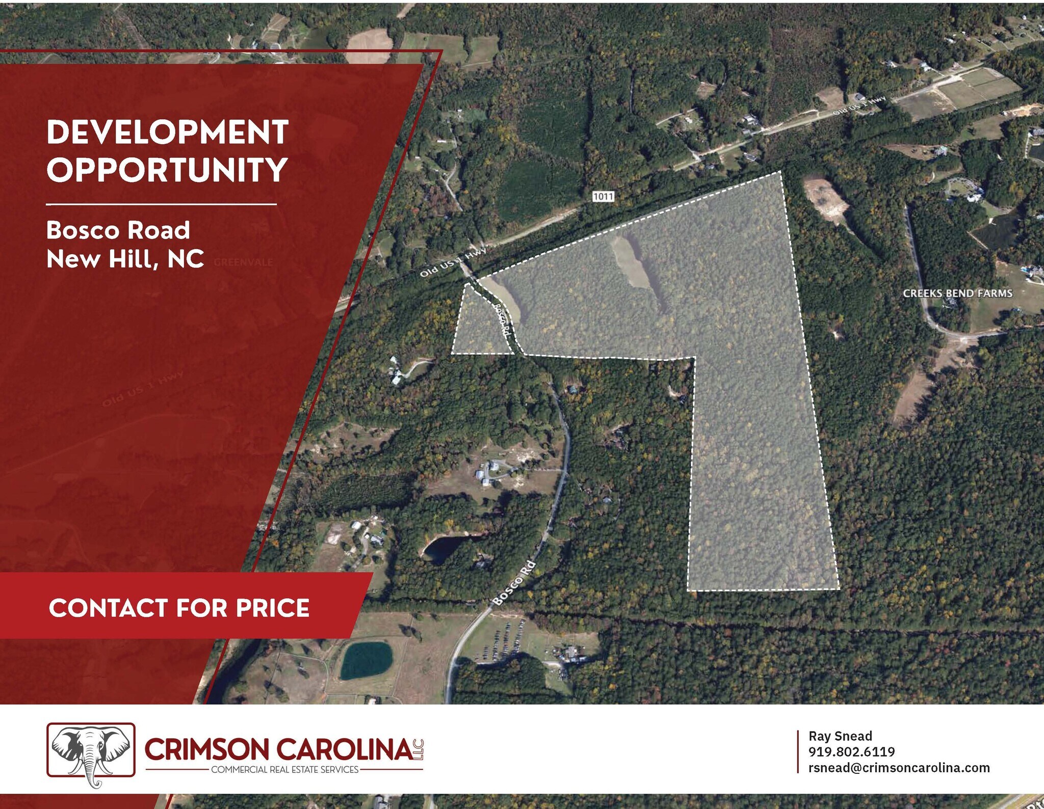 0 & 3429 Bosco Rd, New Hill, NC for sale Aerial- Image 1 of 3