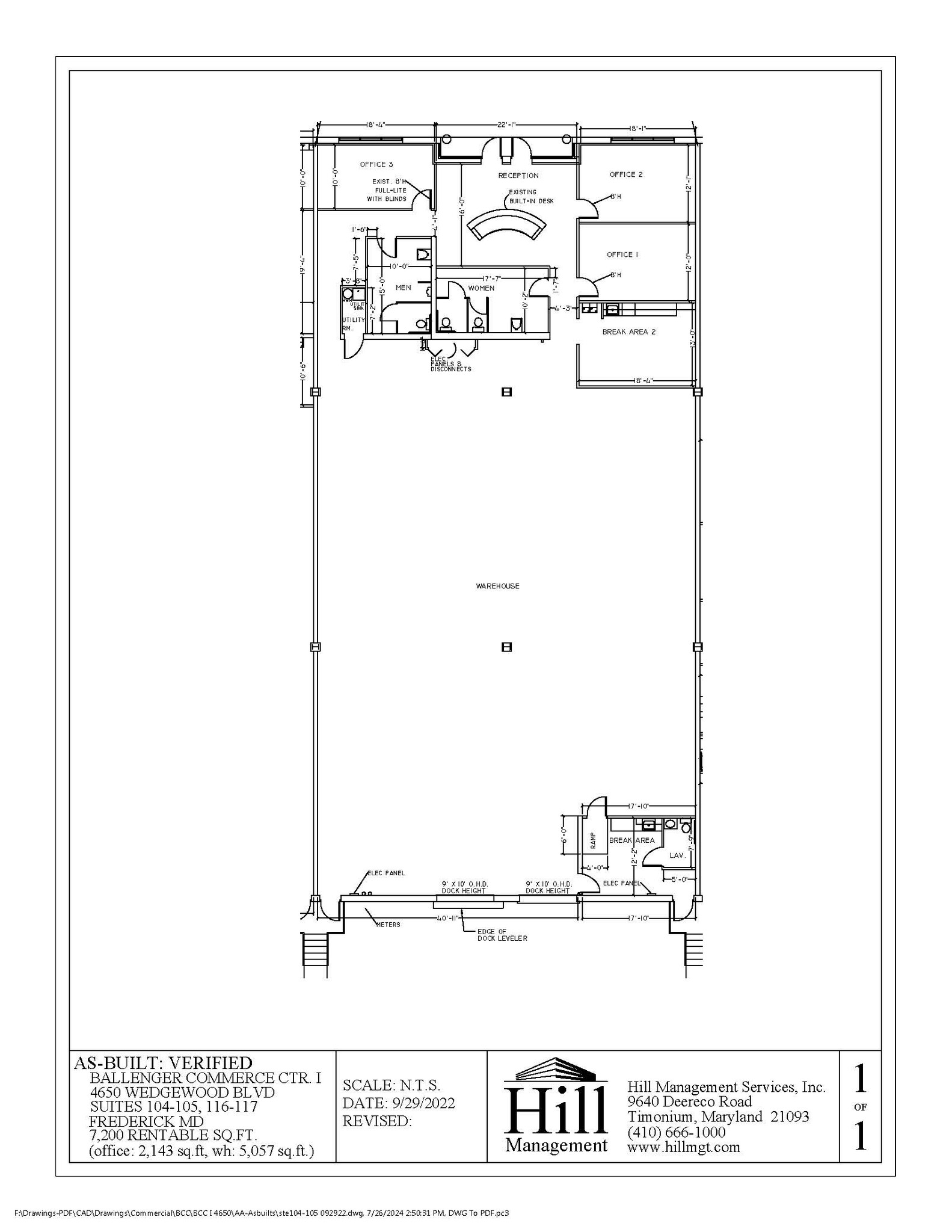 4650 Wedgewood Blvd, Frederick, MD à louer Plan d  tage- Image 1 de 1