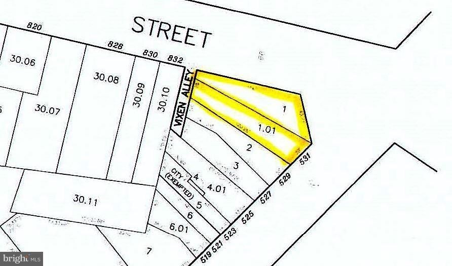 531-533 Pennington, Trenton, NJ à vendre Plan cadastral- Image 1 de 2