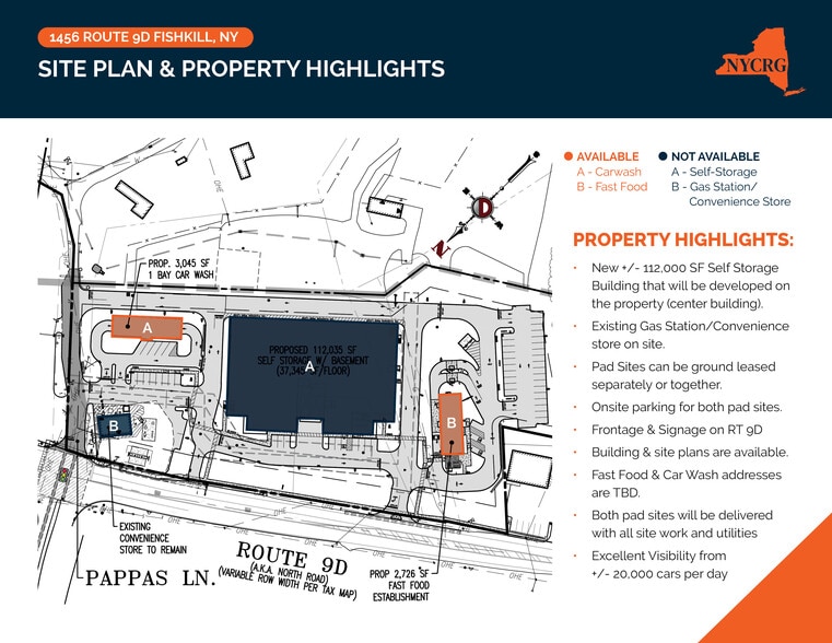 1456 Route 9D, Wappingers Falls, NY for lease - Site Plan - Image 3 of 5