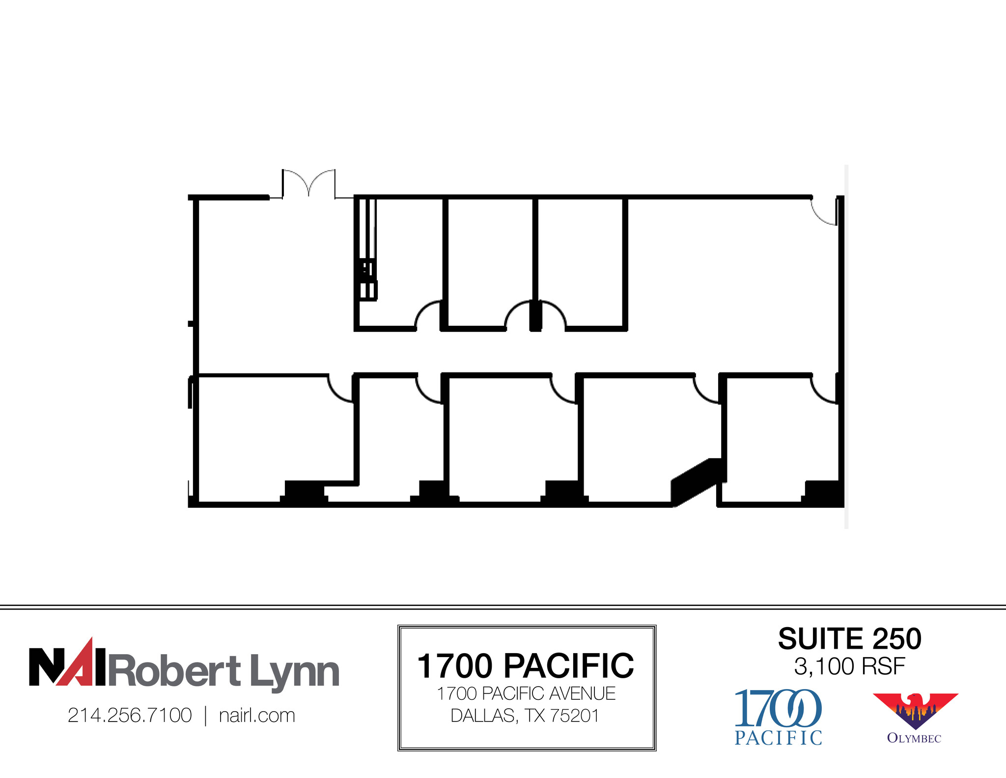 1700 Pacific Ave, Dallas, TX à louer Plan d  tage- Image 1 de 2