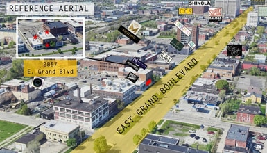 2863 E Grand Blvd, Detroit, MI - AERIAL  map view