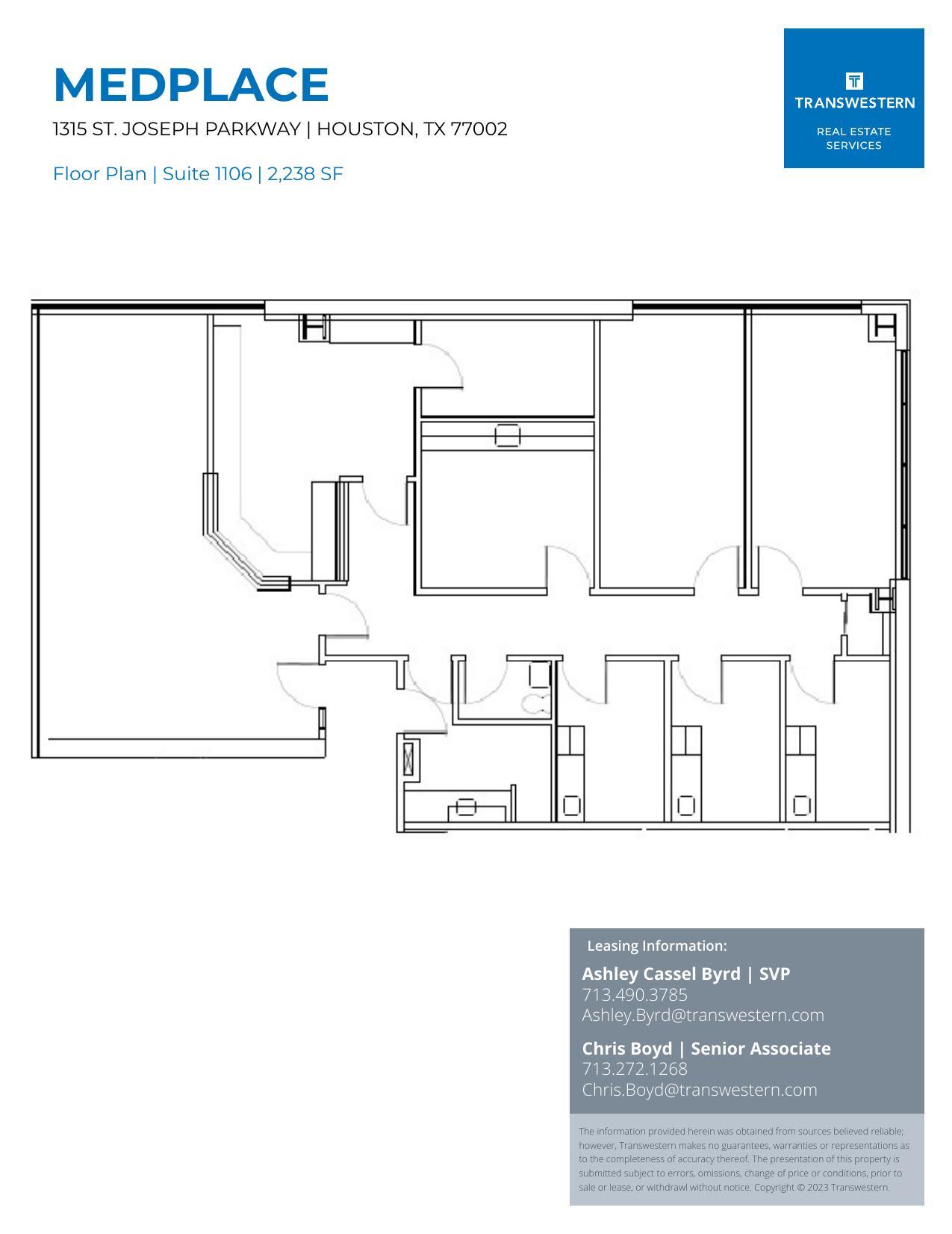 1315 St Joseph Pky, Houston, TX for lease Floor Plan- Image 1 of 2