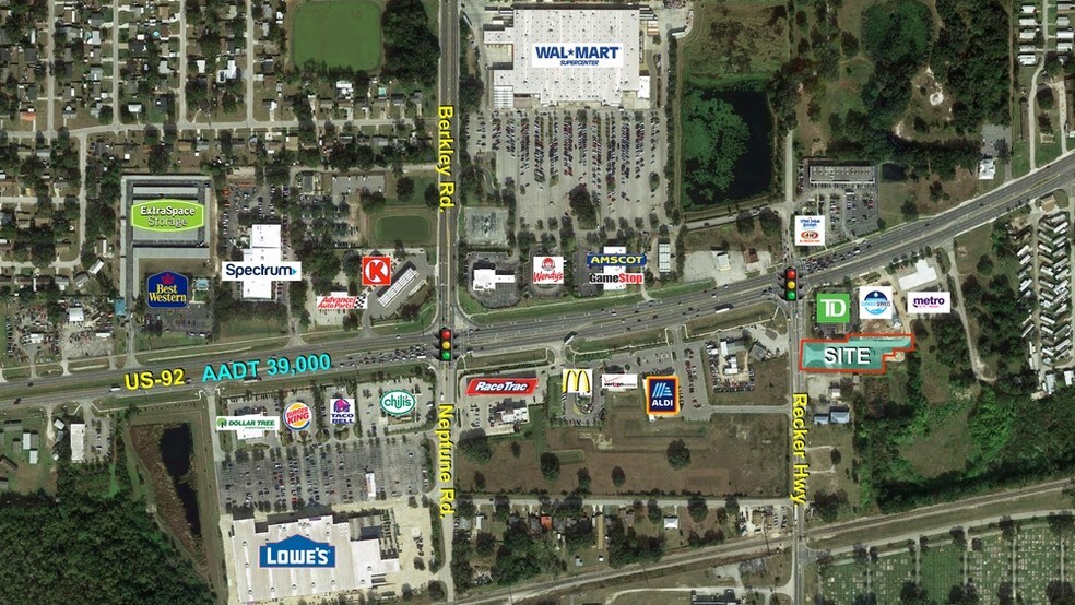 113 Recker Hwy, Auburndale, FL à vendre - Aérien - Image 2 de 2