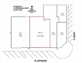 401-403 W Jefferson Blvd, Dallas, TX à louer Plan d’étage- Image 1 de 1