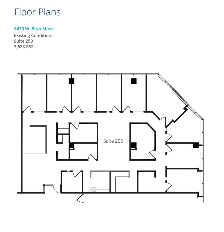 8410 W Bryn Mawr Ave, Chicago, IL à louer Plan d’étage- Image 1 de 2