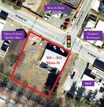 301-303 W Main St, Gibsonville, NC - AERIAL  map view - Image1