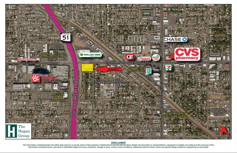 2033 E Thomas Rd, Phoenix, AZ à vendre - Aérien - Image 2 de 6