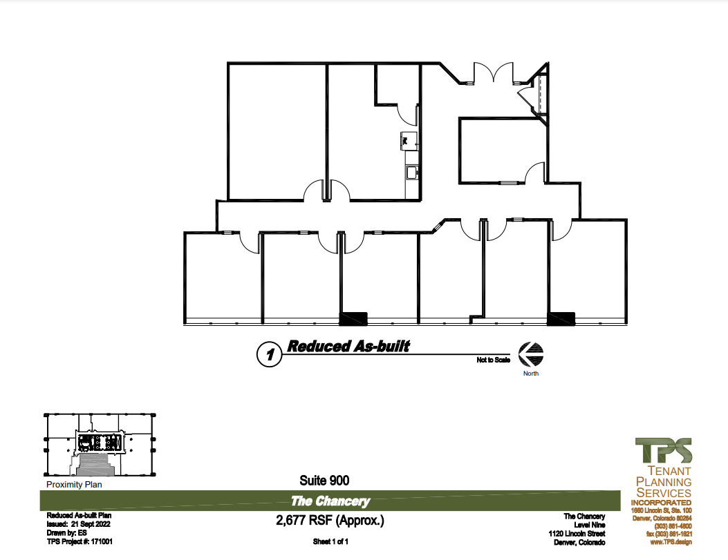 1120 Lincoln St, Denver, CO à louer Plan d  tage- Image 1 de 1