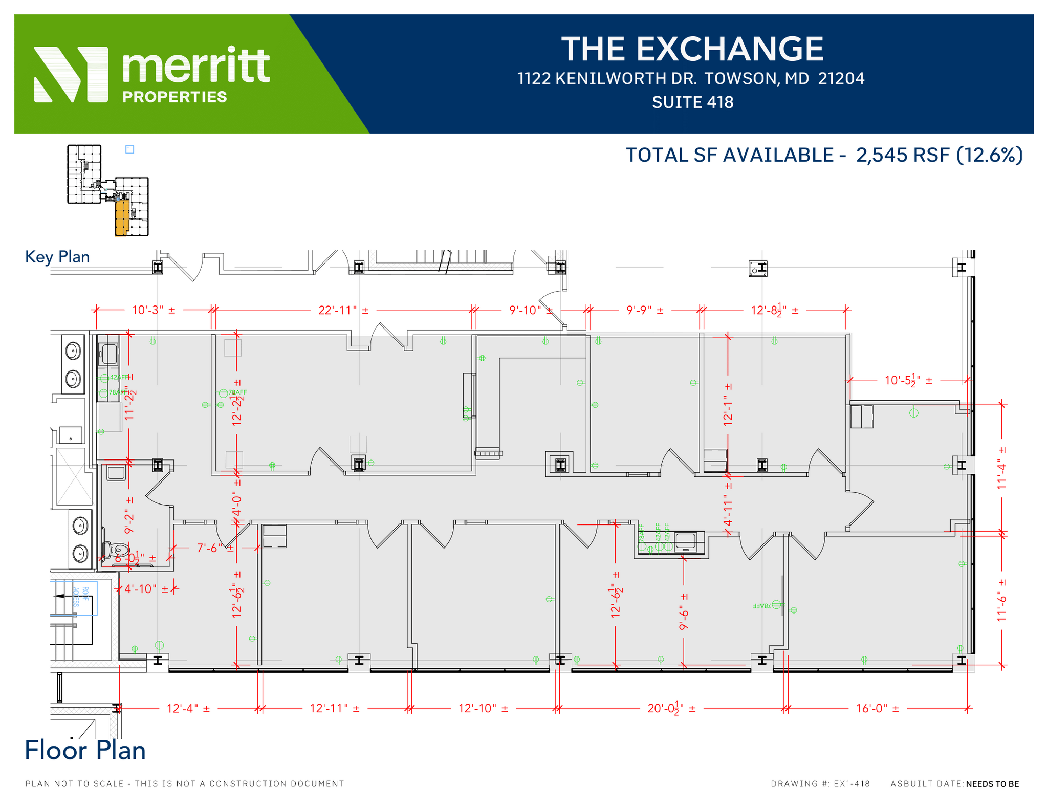 1122 Kenilworth Dr, Towson, MD for lease Floor Plan- Image 1 of 1