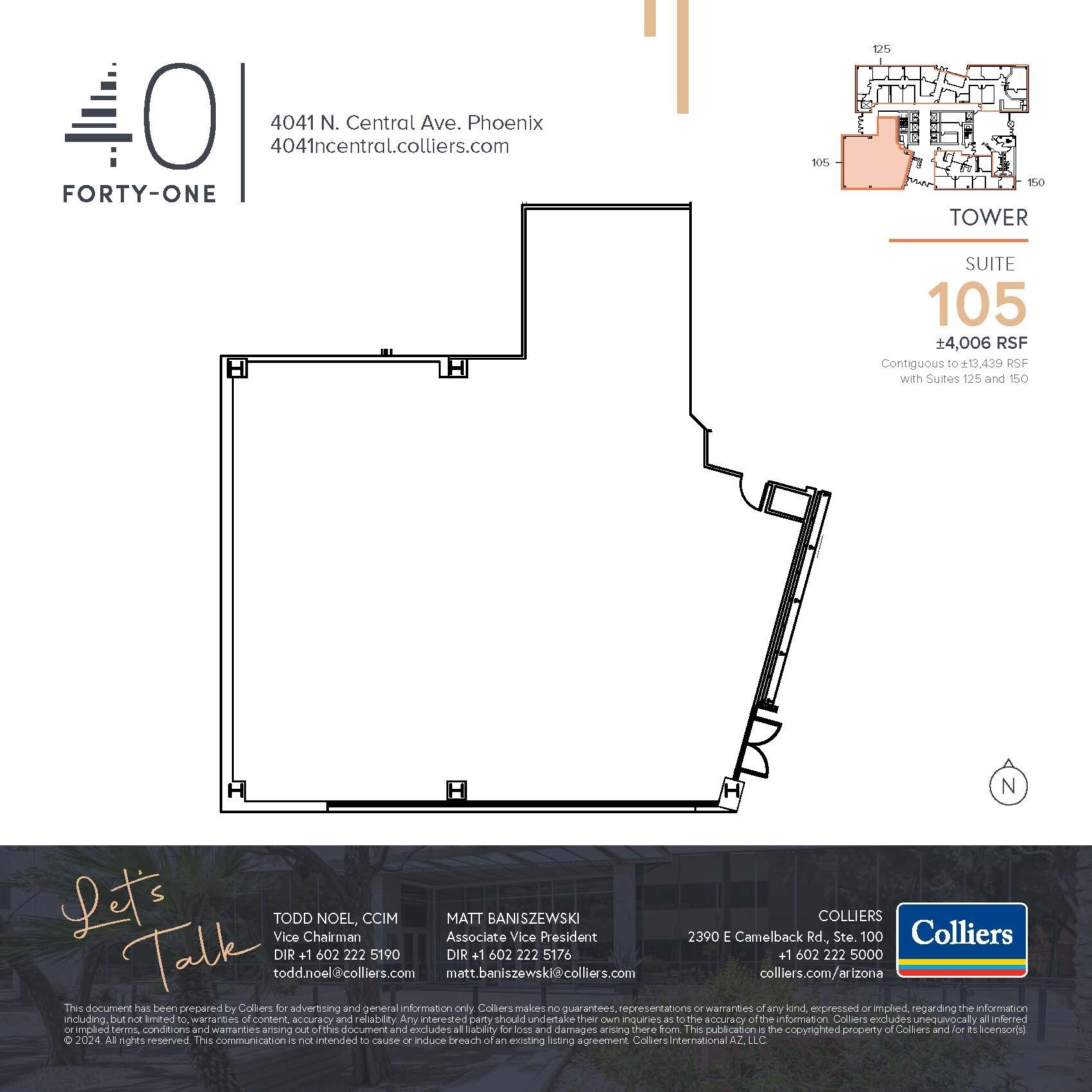 4041 N Central Ave, Phoenix, AZ for lease Floor Plan- Image 1 of 1