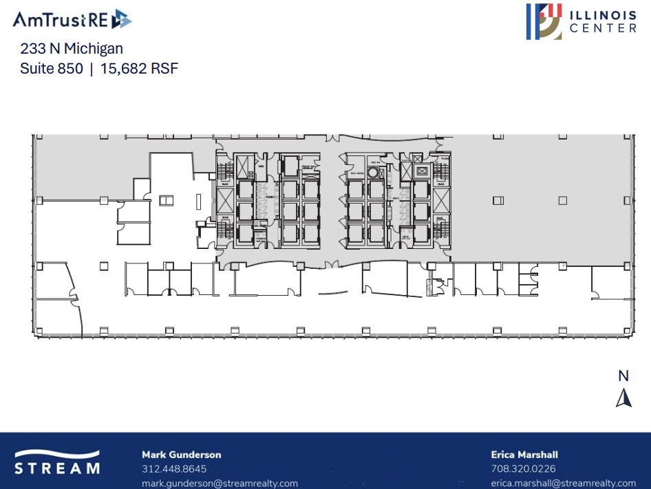 233 N Michigan Ave, Chicago, IL à louer Plan d  tage- Image 1 de 1