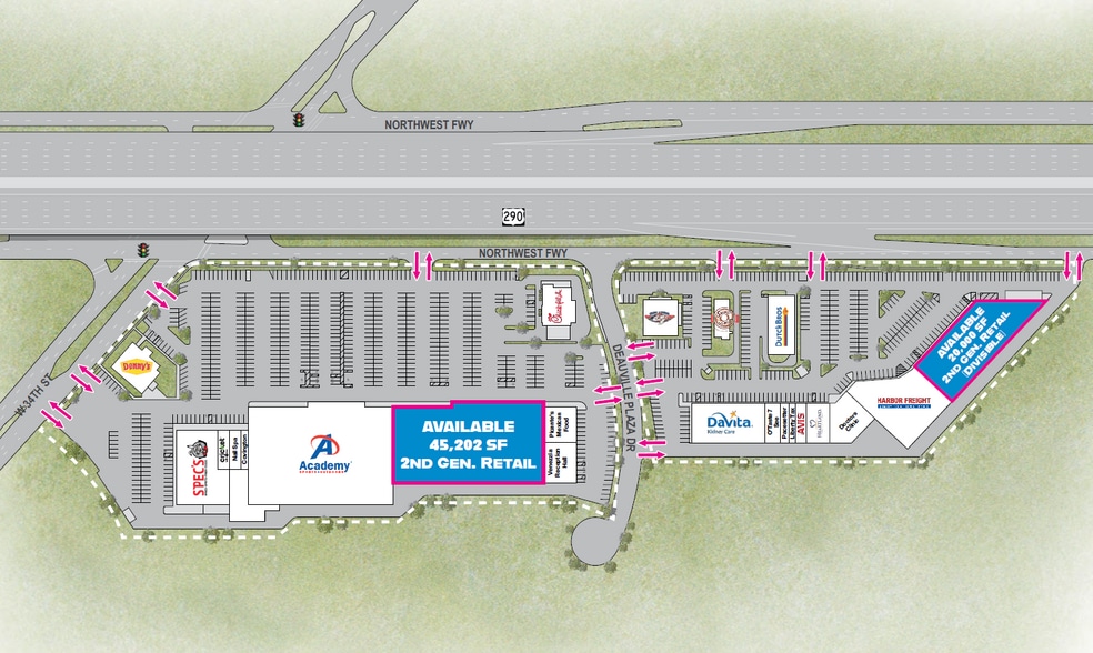 10903-10999 Northwest Fwy, Houston, TX for lease - Site Plan - Image 2 of 2