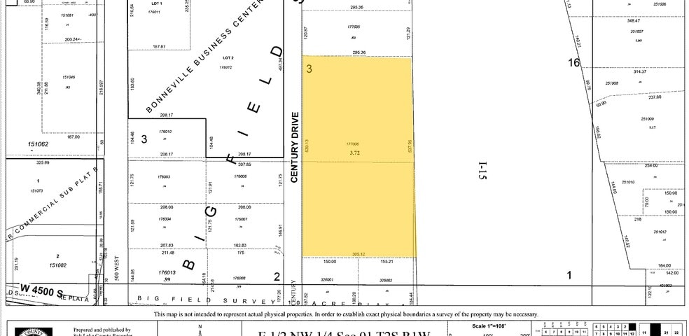 4465 S Century Dr, Salt Lake City, UT for sale - Plat Map - Image 2 of 4