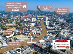 2201-2213 W Sunset Blvd, Los Angeles, CA - Aérien  Vue de la carte - Image1