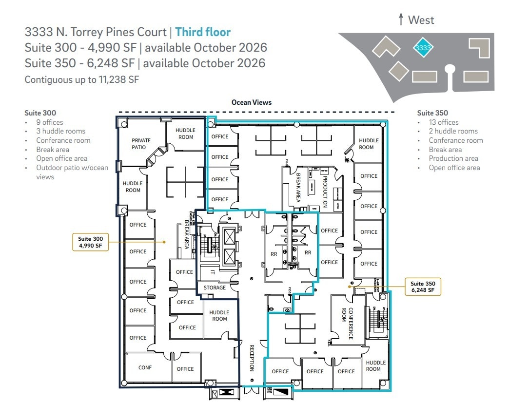 3333 N Torrey Pines Ct, La Jolla, CA for lease Floor Plan- Image 1 of 1