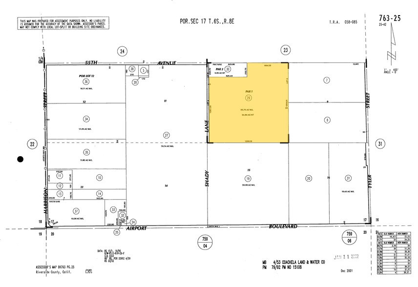 Shady Ln, Coachella, CA à louer - Plan cadastral - Image 2 de 3