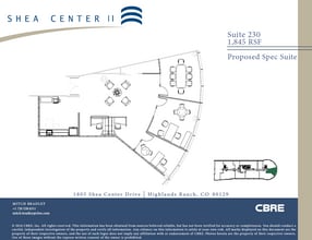 1805 Shea Center Dr, Highlands Ranch, CO à louer Plan d’étage- Image 1 de 2