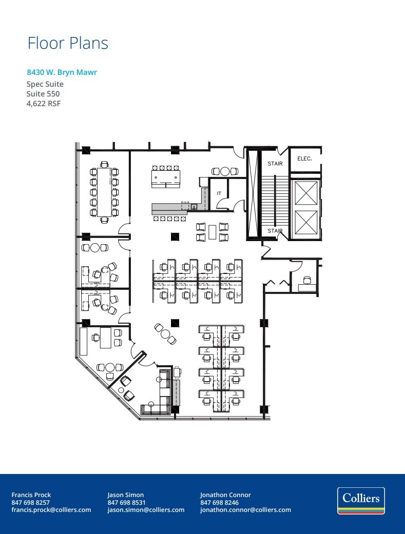 8410 W Bryn Mawr Ave, Chicago, IL à louer Plan d’étage- Image 1 de 1